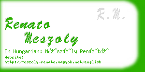 renato meszoly business card